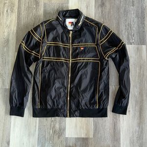 AVIATOR NATION Race jacket black yellow accents. Size large see more below